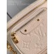 Exclusive M82208 Embossed Cream 】 This Mini Bumbag is crafted from Monogram Empreinte leather, Louis Vuitton's soft take on the trendy fanny pack design, featuring a zippered main compartment and zippered pockets with em