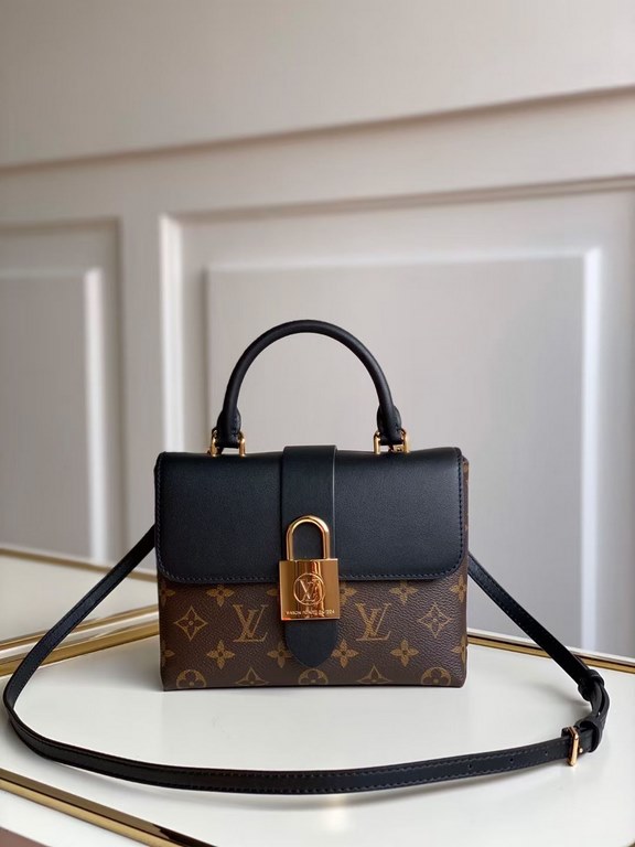 Top PremiumLOCKY BB HANDBAG M44141 BLACK This compact and stylish Locky BB handbag in Monogram canvas and cowhide leather with an eye-catching large gold padlock closure combines sophistication and style. It can be carri