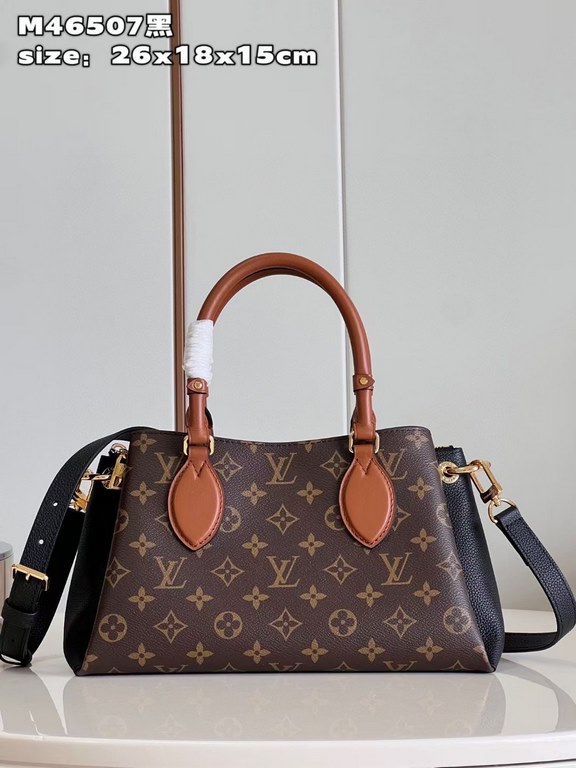 Top quality original M46507 black 】Opéra BB handbag is a patchwork of Monogram canvas, grained leather and smooth leather, reflecting Louis Vuitton's iconic style. Subtle rivets embellish the rolled leather handles, leat