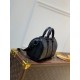 Top M57960 black full leather speedy KEEPALL XS handbag The Keepall XS handbag is a distillation of Louis Vuitton's classic Keepall travel bag design, with Monogram Seal cowhide reflecting the iconic Monogram embossing f