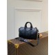 Top M57960 black full leather speedy KEEPALL XS handbag The Keepall XS handbag is a distillation of Louis Vuitton's classic Keepall travel bag design, with Monogram Seal cowhide reflecting the iconic Monogram embossing f