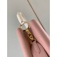 M59466 Rose Pink with Pearl Platinum Buckle]A modern clash of shades in full-grain cowhide leather, this medium Capucines bag features the iconic LV alphabet and side loops, top handles and a detachable shoulder strap fo