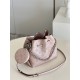 SpecialtyM58791 Pearlescent Pink] M58792 M57068 M57201 The Bella Bucket Bag is crafted from cut-out cowhide leather with a metallic sheen that accentuates the perforated Monogram pattern. The sleek silhouette and round-n