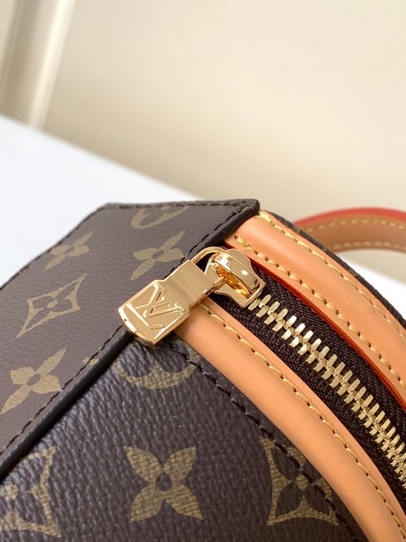 Top of the line [Exclusive M82952 】The Nano Cannes bag is cut from Monogram canvas in a cylindrical shape that mirrors the design of the cosmetic bag. Leather trims and the Louis Vuitton logo embossed on the label enrich