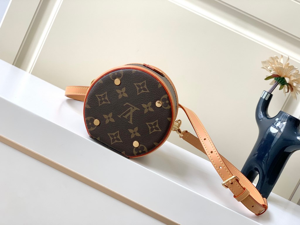 Top of the line [Exclusive M82952 】The Nano Cannes bag is cut from Monogram canvas in a cylindrical shape that mirrors the design of the cosmetic bag. Leather trims and the Louis Vuitton logo embossed on the label enrich