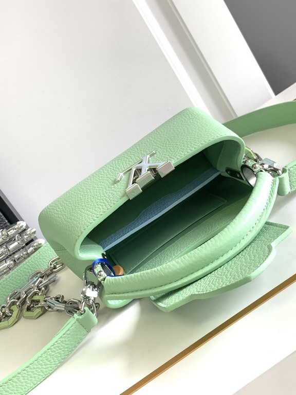 [Special original] M24683 Green (Dynamic Chip Edition) Leather is Italy A grade leather is in the quality, hardware, fabrics, handmade, oil edge, A-grade production Size 21x14x8CM bonded number