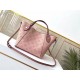 SpecialtyHINA small handbag with double design, with a spring buckle in the middle of the bag, foldable, stretchable, switching between a tote bag and a modern bucket bag, cut from calf leather with cut-outs, lightweight