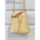 M22599 Yellow 22598g 】The NeoNoé BB bucket bag in supple cowhide leather is embossed with the Nano Monogram, a miniature version of the LV logo in a soft contrasting color to the Monogram floral pattern. The detachable c