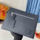 Top    Overseas Original M69837 Dark Blue Exclusive real photo! The new LV Aerogram clutch is a restrained design with an on-trend twist. The soft, supple cowhide leather resembles an old-fashioned airline letterhead, wh