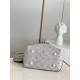 ExtraordinaryM58791 Pearlescent Gray] M57068 M57201 This Bella bucket bag is crafted from cutout cowhide leather with a metallic sheen that accentuates the perforated Monogram pattern. The sleek silhouette and round-neck