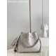 ExtraordinaryM58791 Pearlescent Gray] M57068 M57201 This Bella bucket bag is crafted from cutout cowhide leather with a metallic sheen that accentuates the perforated Monogram pattern. The sleek silhouette and round-neck