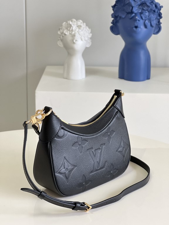 PremiumM46091 Black Embossed] M46002 This Bagatelle handbag is shaped in Monogram Empreinte soft grain leather, with a large embossed pattern in contrasting colors. The full leather embossed pea bag explores trendy carry