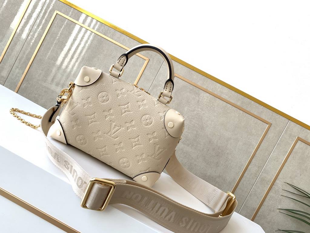 Top of the lineCrafted from embossed Monogram Empreinte leather, the Petite Malle Souple is a soft-sided version of the now iconic Petite Malle. Incorporating studded leather corners and a logoed leather luggage tag, it 