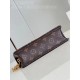 M82509 vintage 】Lily wallet on chain is made from Monogram canvas and combines a sleek rectangular shape with a subtle vintage look. Its flap features gold-tone panels, studs and the Louis Vuitton logo. Large enough to c