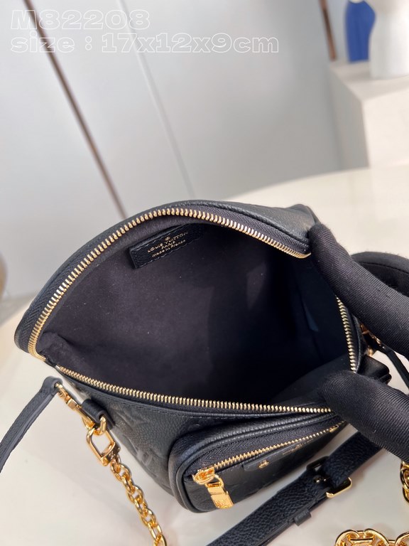 Exclusive M82208 Black Embossed] Louis Vuitton's soft take on the trendy fanny pack design, the Mini Bumbag is crafted from Monogram Empreinte leather and features a zippered main compartment and zippered pockets embelli