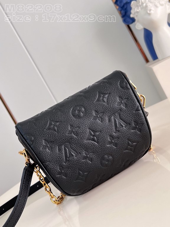 Exclusive M82208 Black Embossed] Louis Vuitton's soft take on the trendy fanny pack design, the Mini Bumbag is crafted from Monogram Empreinte leather and features a zippered main compartment and zippered pockets embelli