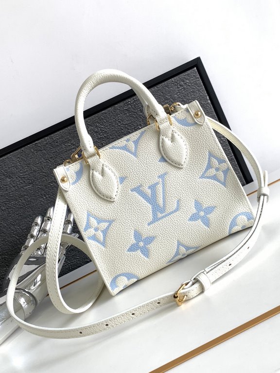 [Special original] M46993 white blue (dynamic chip version) leather is Italian A grade leather is in the quality, hardware, fabrics, handmade, oil edges, A grade production Size 18x15x8.5Cm