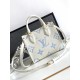 [Special original] M46993 white blue (dynamic chip version) leather is Italian A grade leather is in the quality, hardware, fabrics, handmade, oil edges, A grade production Size 18x15x8.5Cm