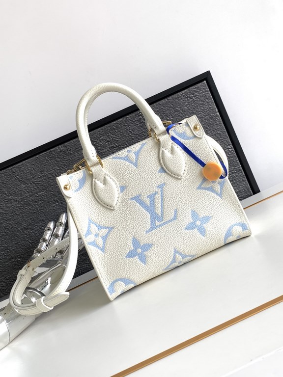 [Special original] M46993 white blue (dynamic chip version) leather is Italian A grade leather is in the quality, hardware, fabrics, handmade, oil edges, A grade production Size 18x15x8.5Cm