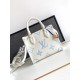 [Special original] M46993 white blue (dynamic chip version) leather is Italian A grade leather is in the quality, hardware, fabrics, handmade, oil edges, A grade production Size 18x15x8.5Cm