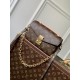 TOP ORIGINAL [EXCLUSIVE PHOTO M46279 OLD FLOWER] LV Messenger Bag Out Small The East West Métis handbag has a stylish, on-trend look in the form of a sleek over-the-shoulder school bag. Crafted from the brand's Monogram 