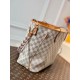 TopN50047 White Grid Shopper Neverfull Classic Handbag Removable woven leather strap. Each leather strap is hand-woven to give colorful handcrafted detail. It's lightweight and spacious, and nothing is more desirable tha