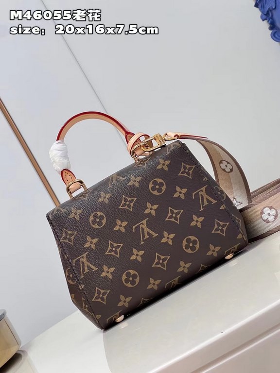 Exclusive M46055 】This Cluny mini bag in Monogram canvas is designed to win over fans of the brand with Louis Vuitton's iconic Toron handles and leather key pouch. The logo fabric shoulder strap can be removed for more c