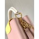 special gradeM20845 Grapefruit Pink Floral TricotThis Capucines mini handbag is a soft and feminine piece a Taurillon leather body with a light-colored flap and top handle, and an enameled Monogram floral chain that can 