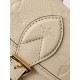 Counter new milky white leather DIANE baguette bag M46388, 23168.5cm batch