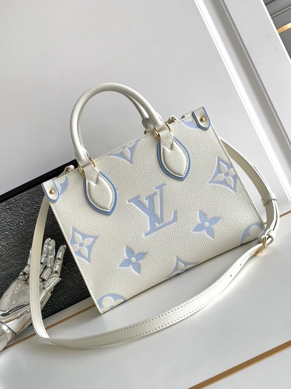 [Special original] M46833 white blue (dynamic chip version) leather is Italy A grade leather is in the quality, hardware, fabrics, handmade, oil edge, A-grade production Size 25x19x8.11.5CM bonded number