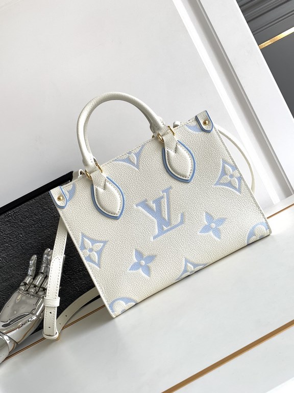 [Special original] M46833 white blue (dynamic chip version) leather is Italy A grade leather is in the quality, hardware, fabrics, handmade, oil edge, A-grade production Size 25x19x8.11.5CM bonded number