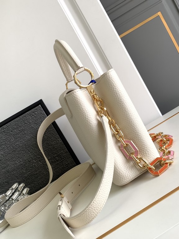 [Special original] M24684 Pearl White (Dynamic Chip Edition) Leather is Italy A grade leather is in the quality, hardware, fabrics, handmade, oil edge, A-grade production Size 27x18x9CM bonded number