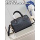 M22595 Black The Speedy 20 handbag from the Nanogram special collection is made of cowhide leather with a miniature version of the Monogram pattern. The chic silhouette is recognizable by its engraved padlock and feature