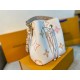 M22985 Apricot Bucket Bag Collection Seasonal New NéONOé BB Handbags This NeoNoé bucket bag is made of muted canvas depicting the Giant Monogram print, which gives shades of watercolor to the LV and Monogram florals, and