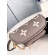 Exclusive M82208 silk-screened in light gray] Louis Vuitton's soft take on the trendy fanny pack design, the Mini Bumbag is crafted from Monogram Empreinte leather and features a zippered main compartment and zippered po