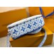 M23055 Blue New for the season from the Messenger Bag Collection POCHETTE MéTIS Medium This Pochette Metis bag features a watercolor effect of LV's letters and Monogram florals on canvas, and a fine Monogram floral patte