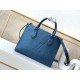 Top  M45653Blue M45661This Onthego mini shopper bag shows off the Monogram pattern to its best advantage, with large letters embossed on soft grained cowhide leather, an ample interior to hold a laptop and other office s