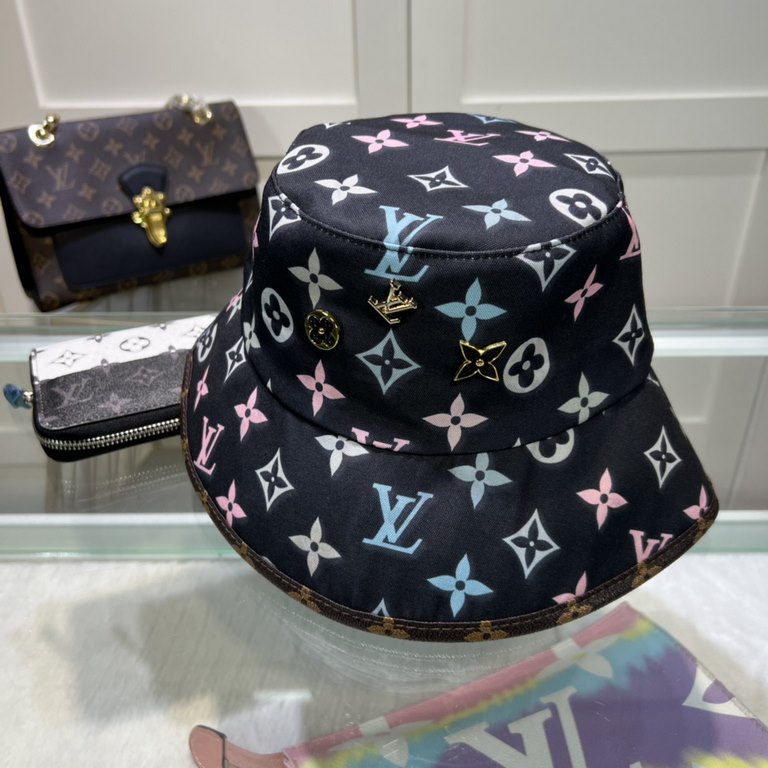 [LV Louis Vuitton] 2023 new ripples of large knitted fisherman's hat, super good with the eyes into a closed one!