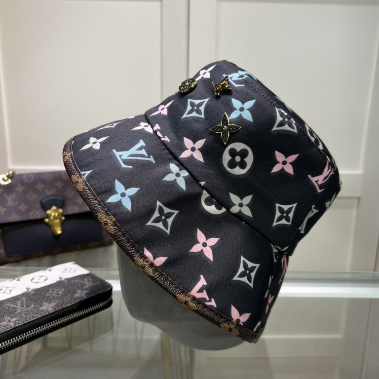 [LV Louis Vuitton] 2023 new ripples of large knitted fisherman's hat, super good with the eyes into a closed one!