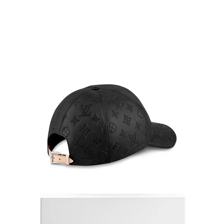 LVLouis Vuitton   High Version, Men's and Women's New MONOGRAM SHADOW Embossed Printed Leather Hat