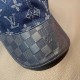 With box cloth bag, LV (Louis Vuitton) new original single baseball cap, cowhide embossed, 11 open mold customized, original denim fabric, workmanship is meticulous and perfect, the quality is superb, the base head circu