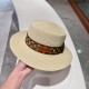 LV flat cap  flat straw hat  straw hat beach hat