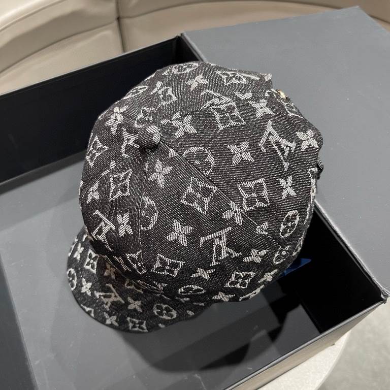 2023 new LV Louis Vuitton new original single baseball cap, LV denim jacquard, counter 11 open mold customized, original canvas fabric, lightweight and breathable! Awesome quality, base head circumference 56, patch adjus