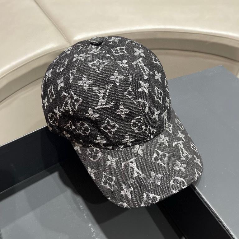 2023 new LV Louis Vuitton new original single baseball cap, LV denim jacquard, counter 11 open mold customized, original canvas fabric, lightweight and breathable! Awesome quality, base head circumference 56, patch adjus