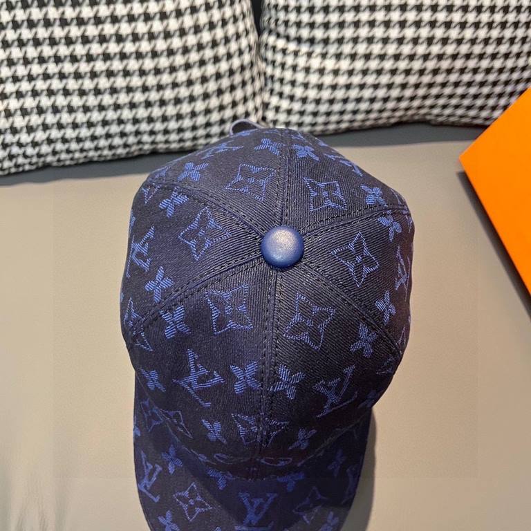 Thelv jacquard upgraded shipping! Fabric upgraded, accurate pair of flowers!With box bag, LV Louis Vuitton new original single baseball cap, LV cowboy jacquard, counter 11 open mold customized, original canvas fabric   h