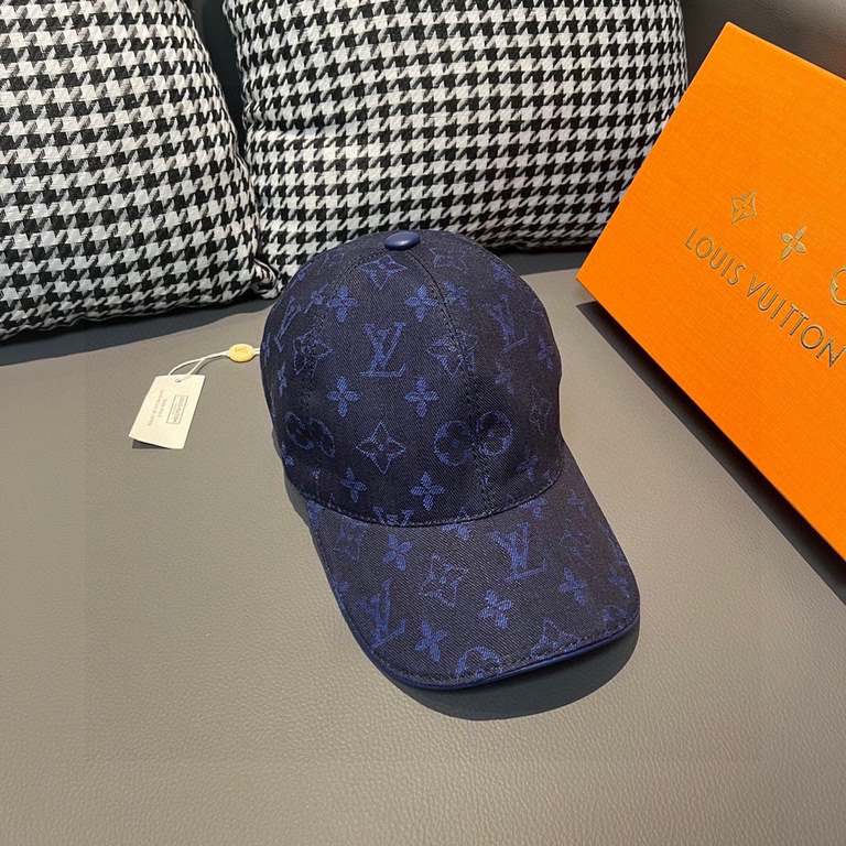 Thelv jacquard upgraded shipping! Fabric upgraded, accurate pair of flowers!With box bag, LV Louis Vuitton new original single baseball cap, LV cowboy jacquard, counter 11 open mold customized, original canvas fabric   h