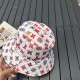 lv Louis Vuitton very hot a fisherman's hatSimple atmosphere high fashion good ~ style has personalityLOGO fabric top hat breathable and comfortableFour seasons model lightweight and breathable! The quality is superb