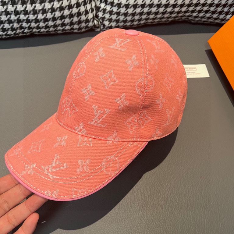 Thelv jacquard upgraded shipping! Fabric upgraded, accurate pair of flowers!With box bag, LV Louis Vuitton new original single baseball cap, LV cowboy jacquard, counter 11 open mold customized, original canvas fabric   h