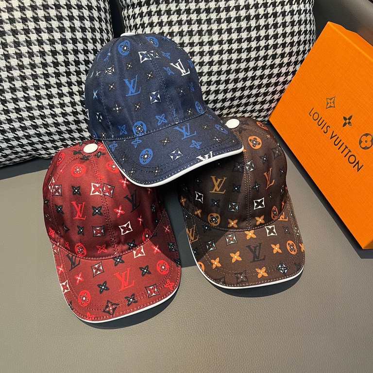 With box bag, LV (Louis Vuitton) new original single baseball cap, counter 11 open mold customized, original canvas material   head layer cowhide, lightweight and breathable! Awesome quality, the base head circumference 