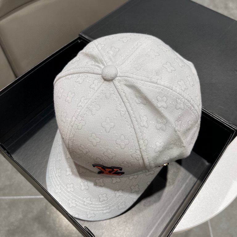 The lv jacquard upgrade ships! Fabric upgrades, accurate pair of flowers!With box bag, LV Louis Vuitton new original single baseball cap, LV cowboy jacquard, counter 11 open mold customized, the original canvas fabric is